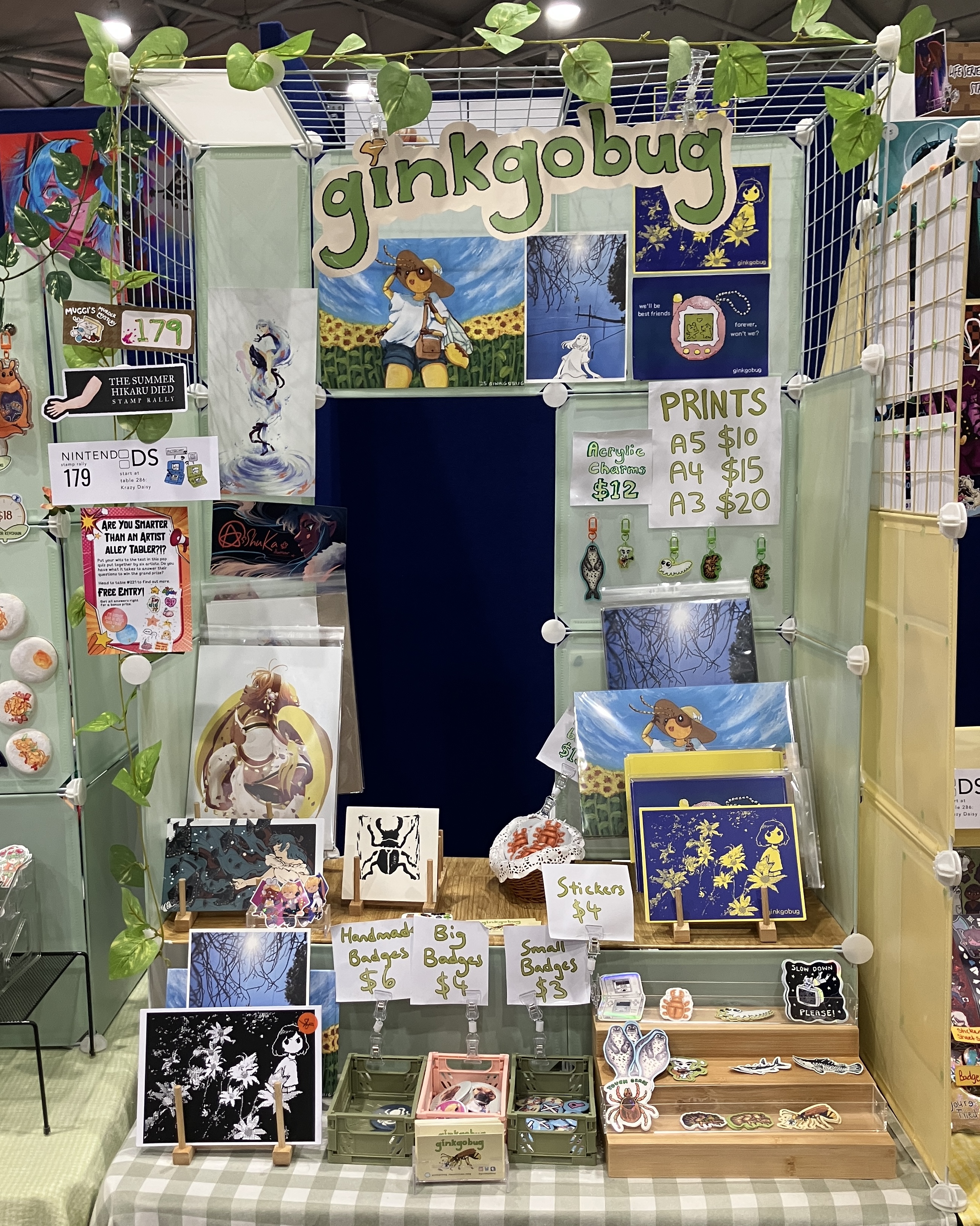 ginkgobug's booth at Brisbane Supanova 2025