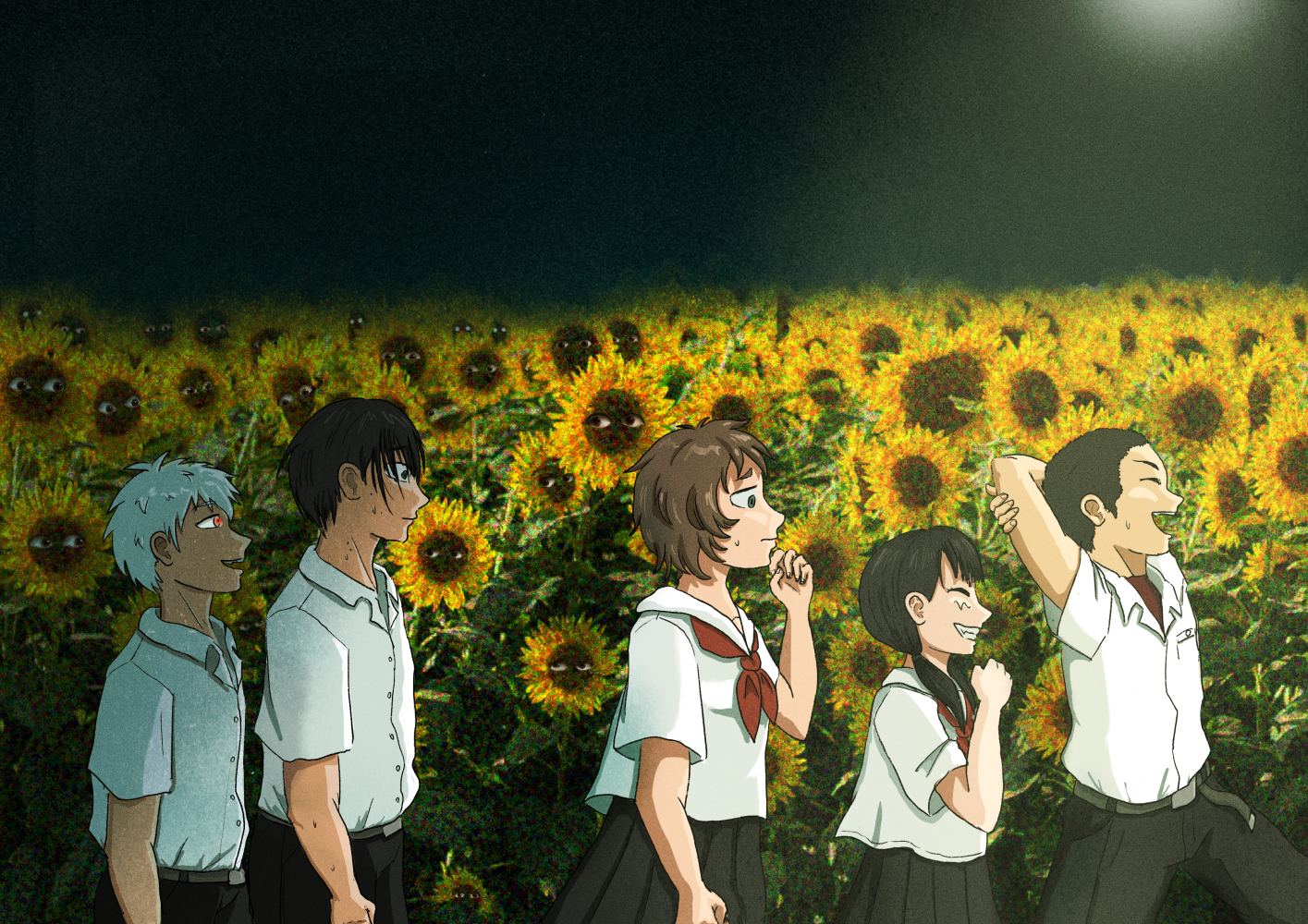 Characters from The Summer Hikaru Died